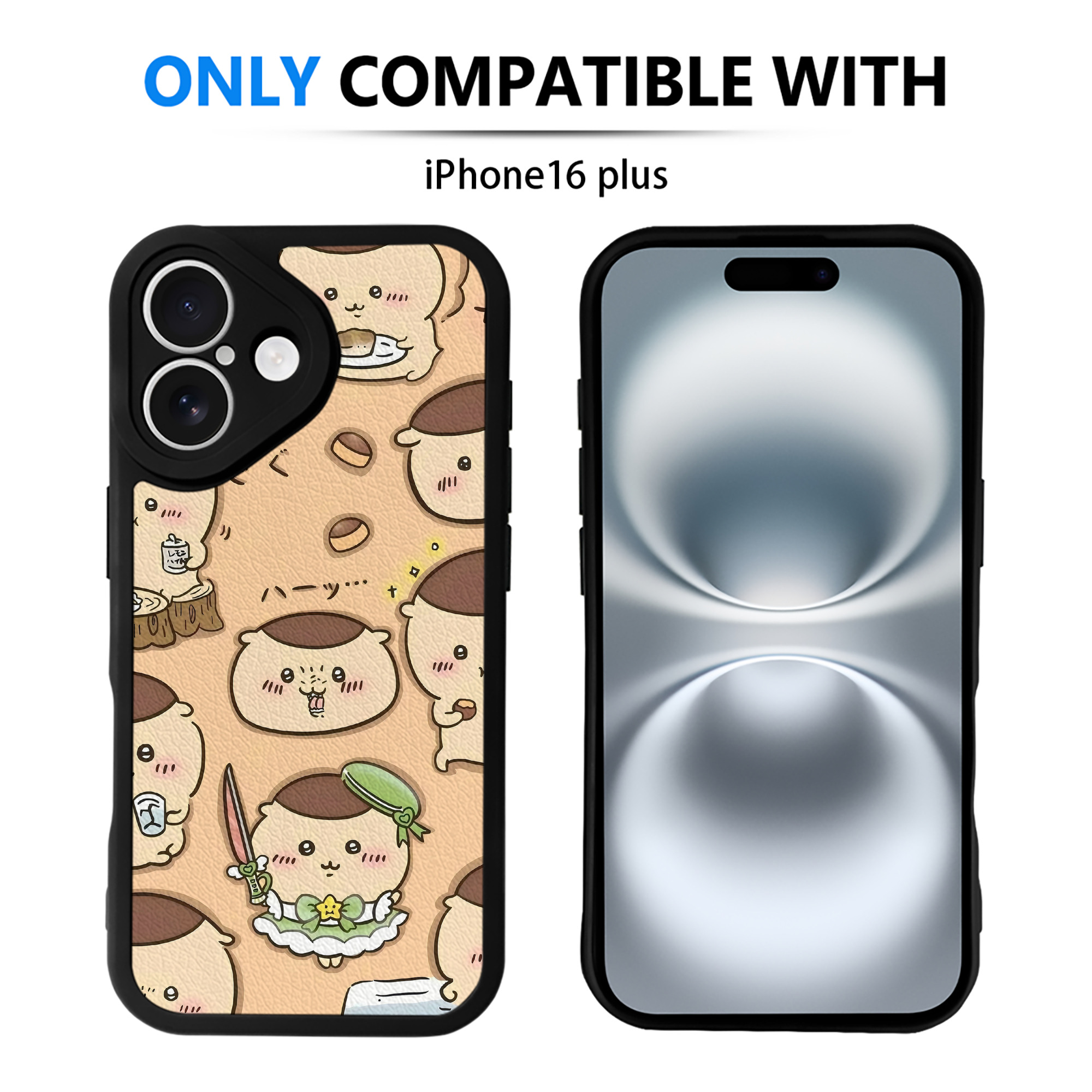 （画像用） ちいかわ Chii-kawa 【iPhone 16シリーズ対応】シリコンスマホケース（レザー調） 材質：シリコン